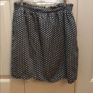 Blue polka dot skirt